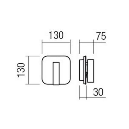 Redo 01-1492 - LED стенно осветително тяло QUDA LED/6W/230V + LED/3W CRI 90 черно