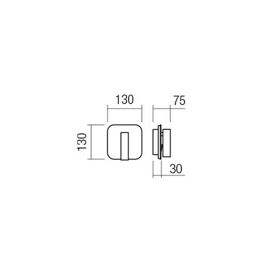 Redo 01-1492 - LED стенно осветително тяло QUDA LED/6W/230V + LED/3W CRI 90 черно