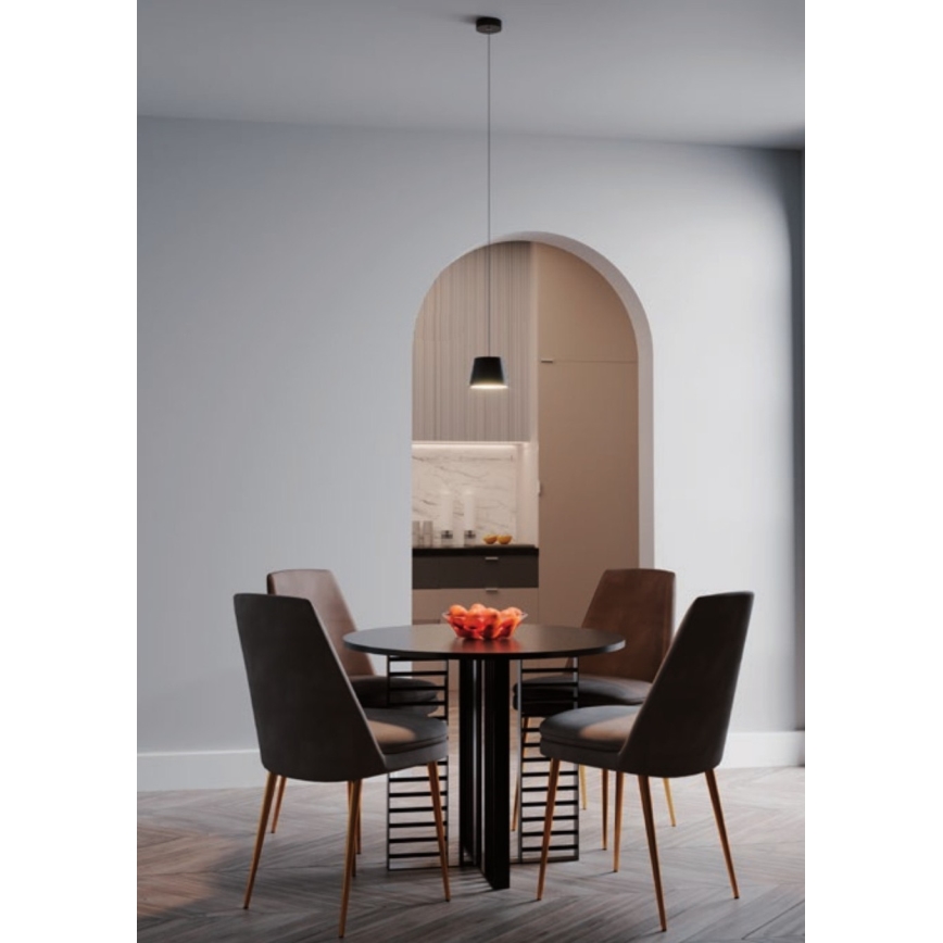 Redo 01-1496 - LED полилей на кабел LOLLI LED/6W/230V Ø 14 см черен