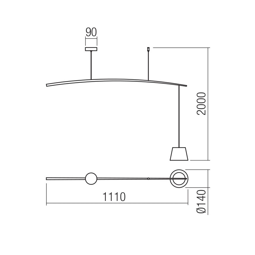 Redo 01-1497 - LED Пендел LOLLI LED/6W/230V бял