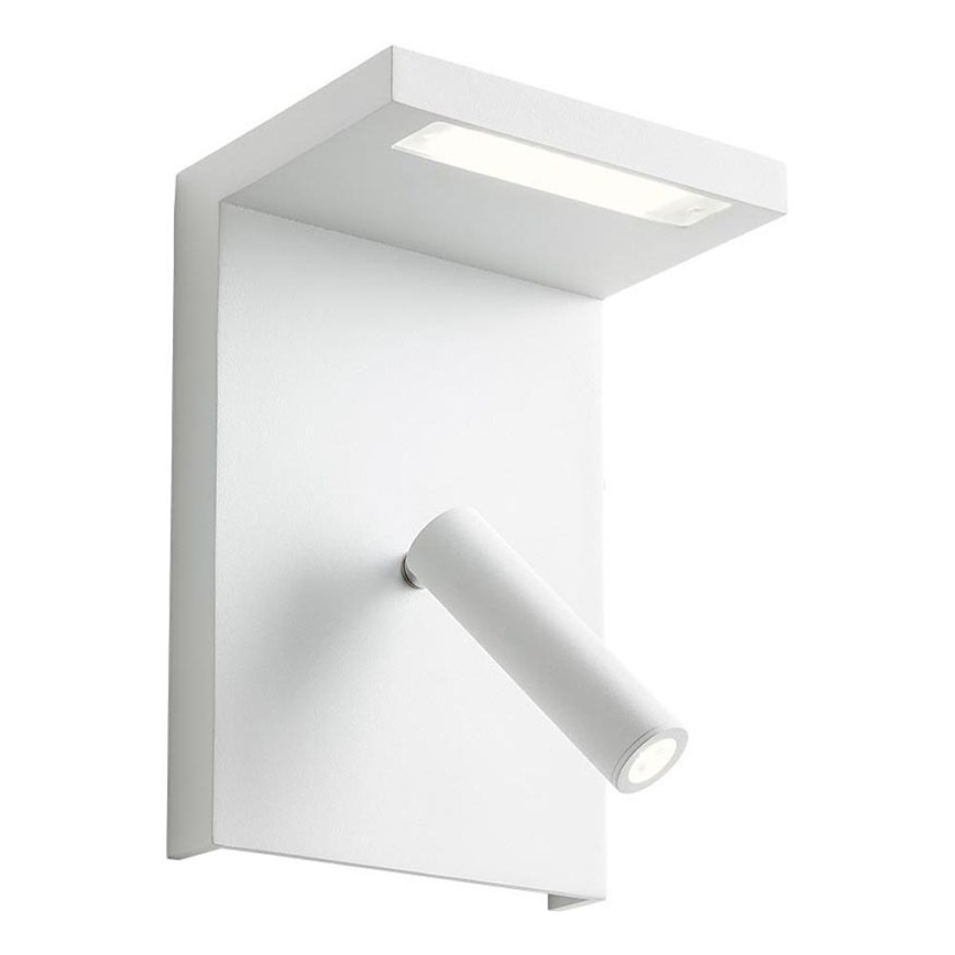 Redo 01-1499 - LED Стенен спот AGOS LED/6W/230V + LED/3,2W USB бял