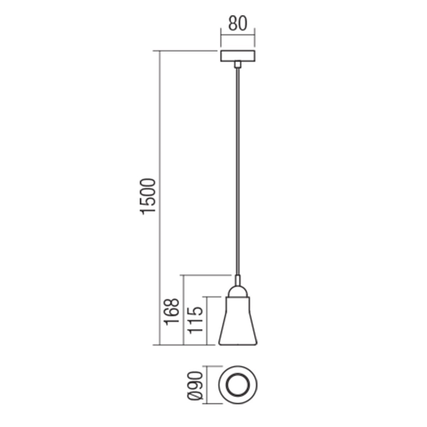 Redo 01-1518 - Пендел UPPER 1xGU10/28W/230V месинг/бежов
