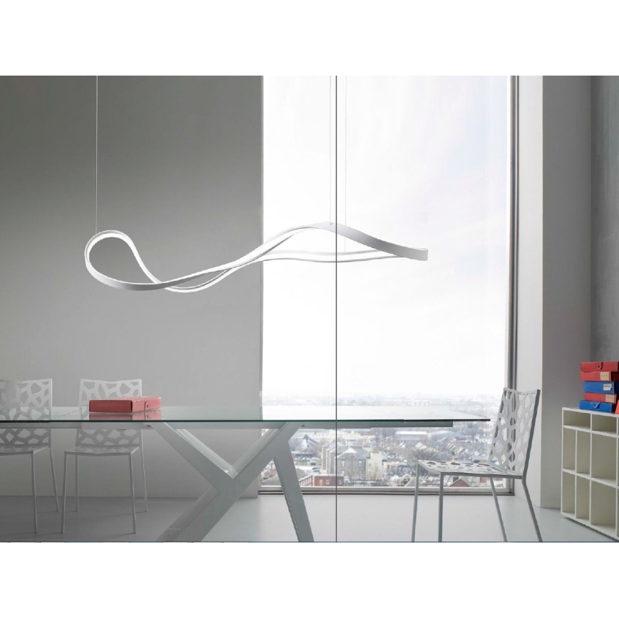 Redo 01-1531 - LED полилей на стоманено въже NUBO LED/43W/230V бял