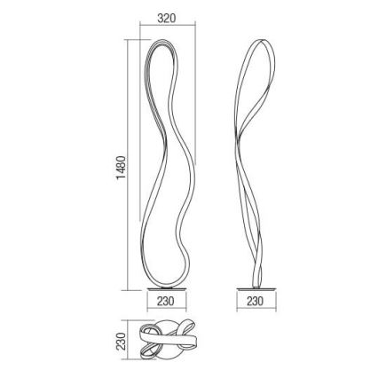 Redo 01-1532 - LED Димируем лампион NUBO LED/34,5W/230V бял