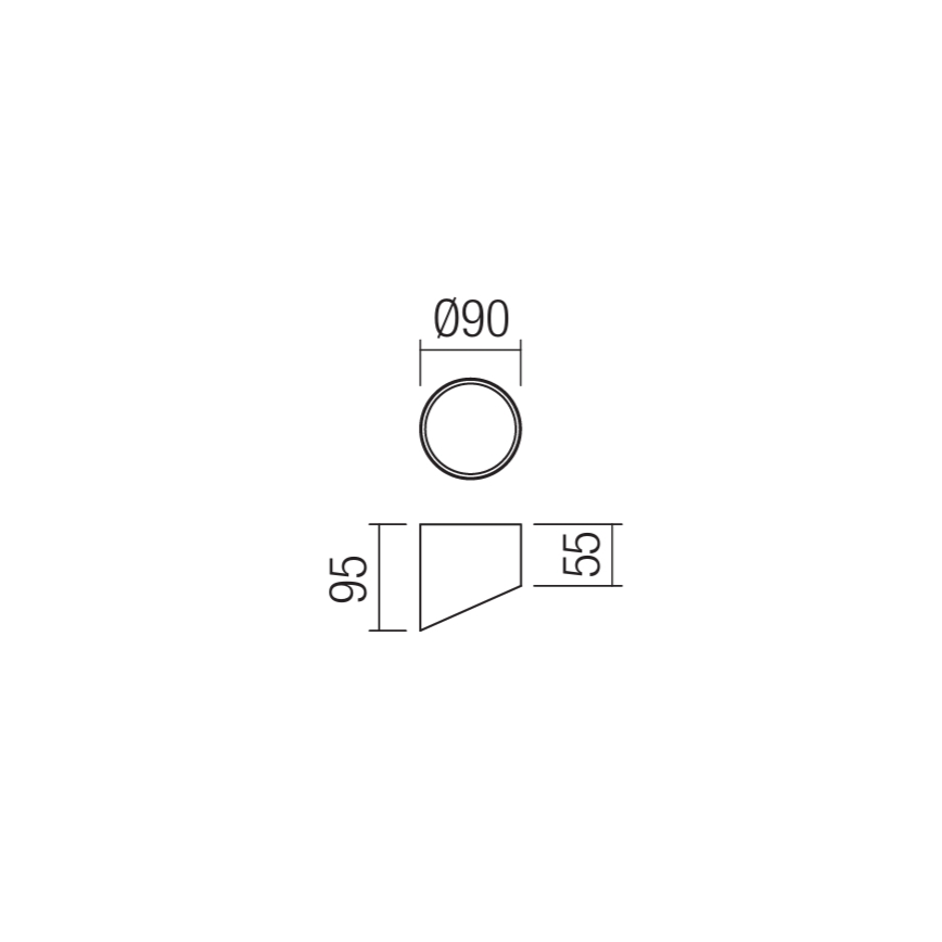 Redo 01-1626 - LED спот UTO LED/6W/230V Ø 9 см черен