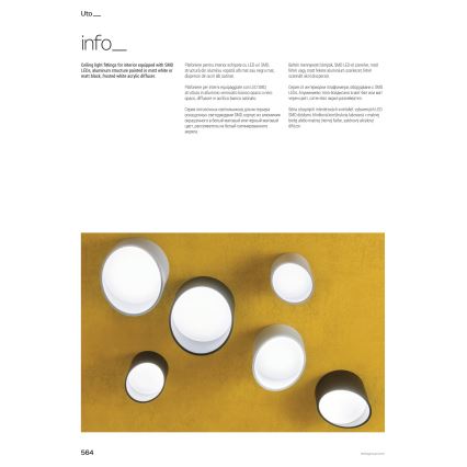 Redo 01-1630 - LED точково осветително тяло UTO LED/18W/230V Ø 14 см, черно