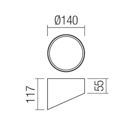 Redo 01-1630 - LED точково осветително тяло UTO LED/18W/230V Ø 14 см, черно