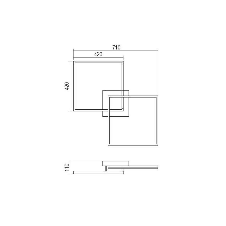 Redo 01-1642 - LED димируемо таванно осветително тяло KLEE LED/57W/230V бяло