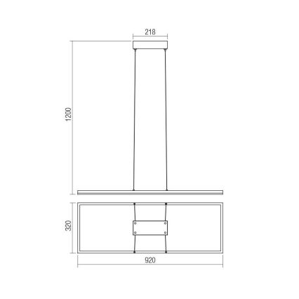 Redo 01-1645 - LED Полилей на верижка KLEE 1xLED/48W/230V