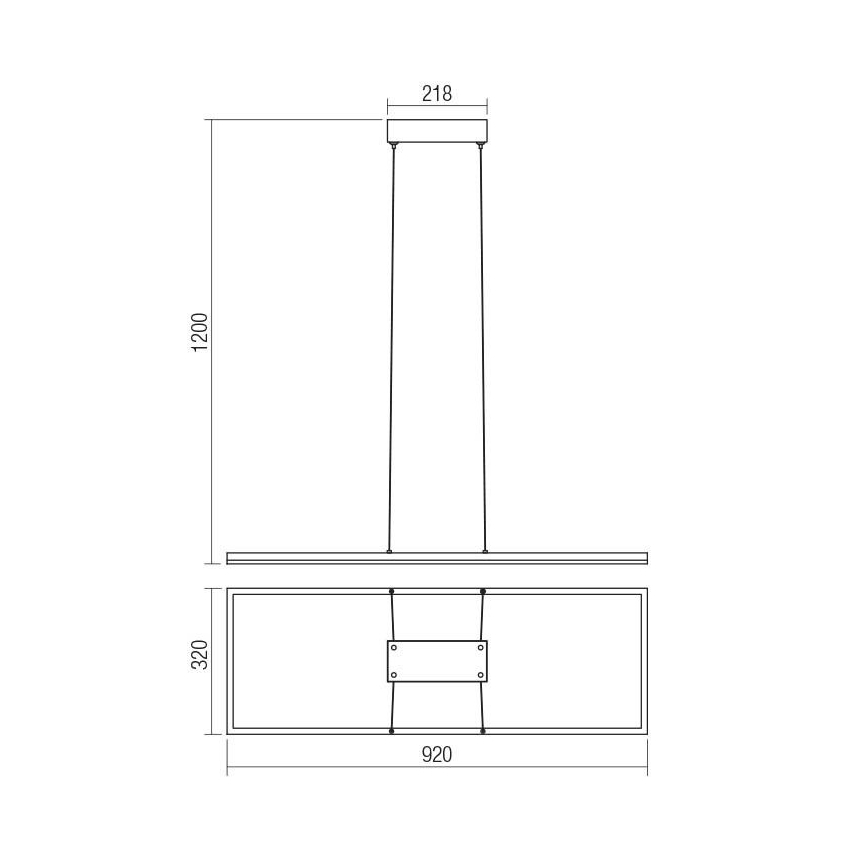 Redo 01-1645 - LED Полилей на верижка KLEE 1xLED/48W/230V