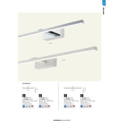 Redo 01-1671 - LED Лампа за огледало за баня NEPTUNE LED/12W/230V IP44