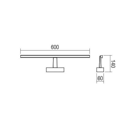 Redo 01-1672 - LED Лампа за огледало за баня NEPTUNE LED/12W/230V IP44