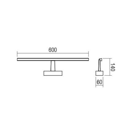Redo 01-1673 - LED Лампа за огледало за баня NEPTUNE LED/12W/230V IP44
