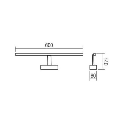 Redo 01-1674 - LED Лампа за огледало за баня NEPTUNE LED/12W/230V IP44