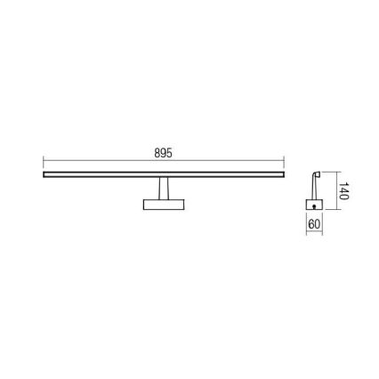 Redo 01-1676 - LED Лампа за огледало за баня NEPTUNE LED/18W/230V IP44