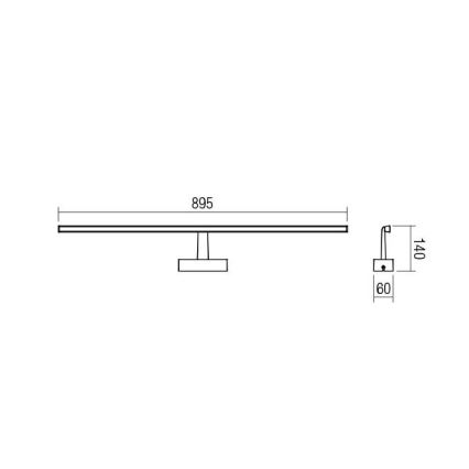 Redo 01-1677 - LED За баня Осветление за огледало NEPTUNE 1xLED/18W/230V IP44