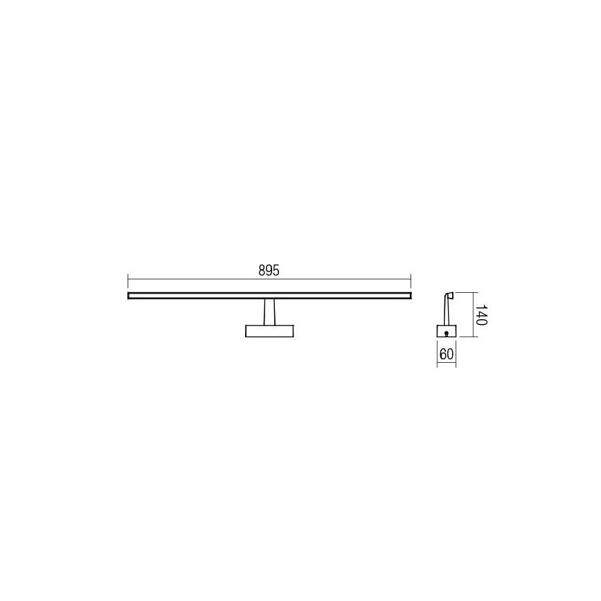 Redo 01-1677 - LED За баня Осветление за огледало NEPTUNE 1xLED/18W/230V IP44