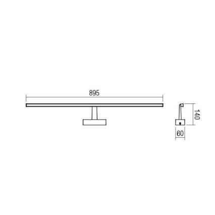 Redo 01-1678 - LED За баня Осветление за огледало NEPTUNE 1xLED/18W/230V IP44