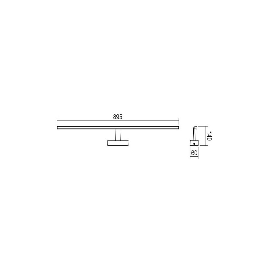 Redo 01-1678 - LED За баня Осветление за огледало NEPTUNE 1xLED/18W/230V IP44