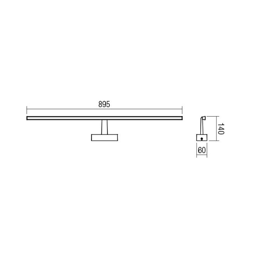 Redo 01-1678 - LED За баня Осветление за огледало NEPTUNE 1xLED/18W/230V IP44