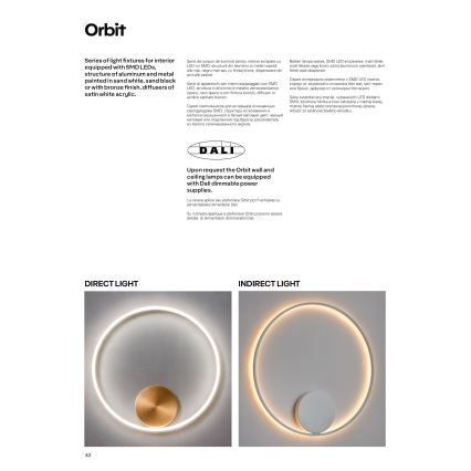 Redo 01-1701 - LED Аплик ORBIT LED/28W/230V