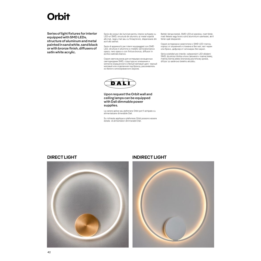 Redo 01-1701 - LED Аплик ORBIT LED/28W/230V