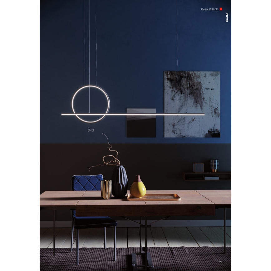 Redo 01-1735 - LED Димируем пендел GIOTTO LED/46W/230V черен
