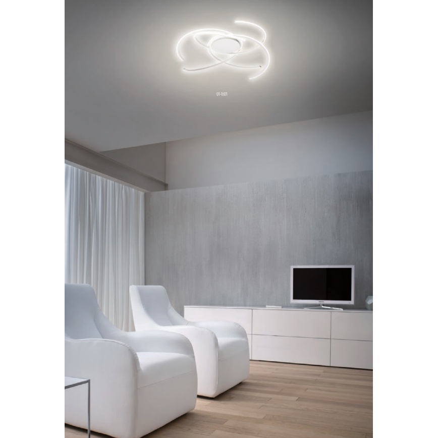 Redo 01-1801 - LED Димируем плафон ALIEN LED/60W/230V 3000K Ø 70 см бял