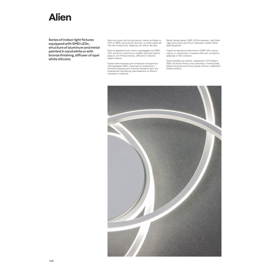 Redo 01-1802 - LED Димируем плафон ALIEN LED/60W/230V 3000K Ø 70 см бронзов