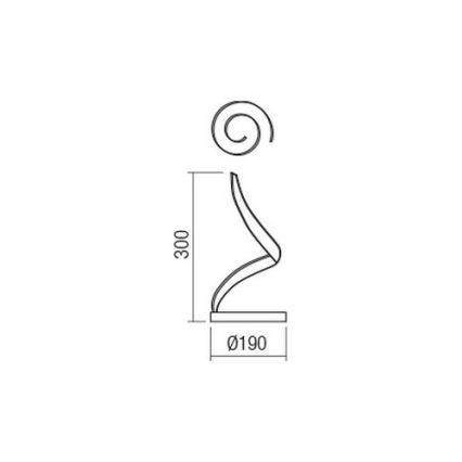 Redo 01-1815 - LED настолна лампа TORSION LED/11W/230V бяла