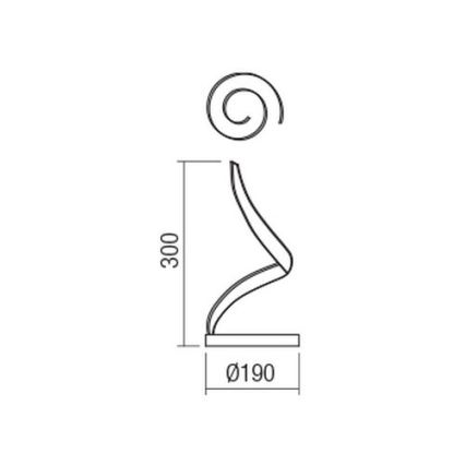 Redo 01-1816 - LED настолна лампа TORSION LED/11W/230V бронзова