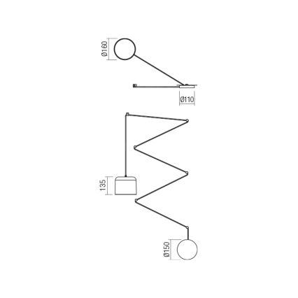 Redo 01-1821 - Пендел DODO 1xE27/15W/230V паяк бял