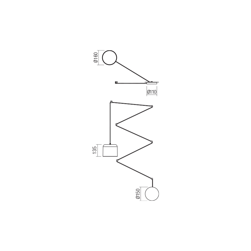 Redo 01-1821 - Пендел DODO 1xE27/15W/230V паяк бял