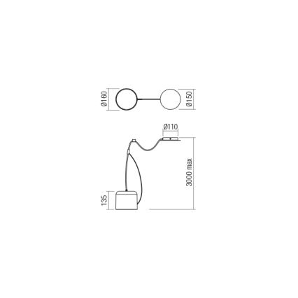 Redo 01-1823 - Пендел DODO 1xE27/15W/230V паяк бял