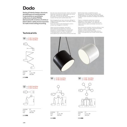 Redo 01-1826 - Пендел DODO 3xE27/15W/230V паяк