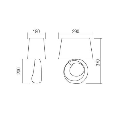 Redo 01-1838 - Настолна лампа LUA 1xE27/42W/230V