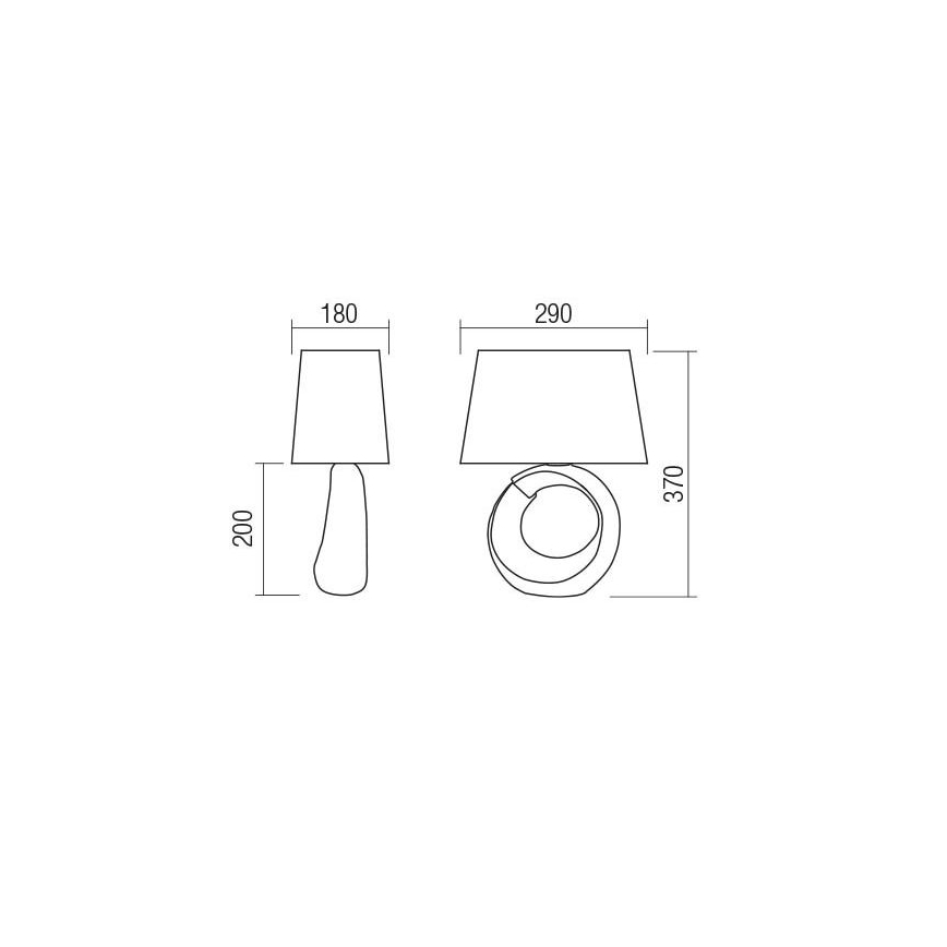 Redo 01-1838 - Настолна лампа LUA 1xE27/42W/230V