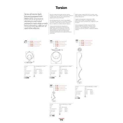 Redo 01-1886 - Димируема LED таванна лампа TORSION LED/29W/230V, диаметър 55 см, бяла