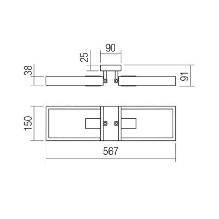 Redo 01-1968 - Плафон TIMBER 2xE27/42W/230V бук