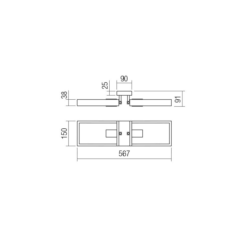 Redo 01-1968 - Плафон TIMBER 2xE27/42W/230V бук
