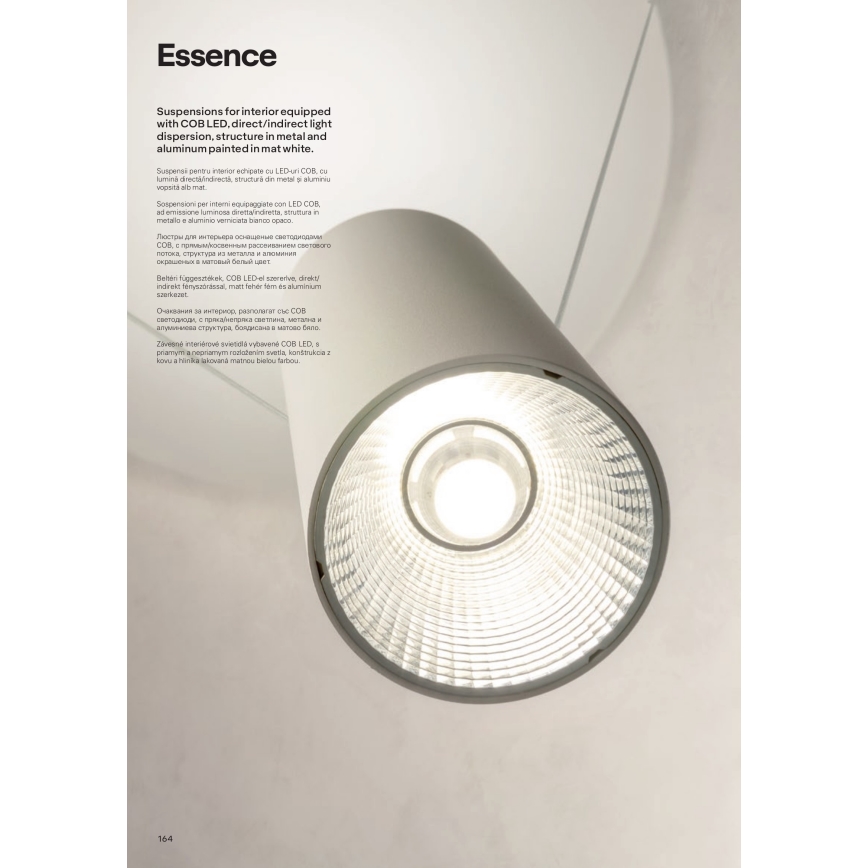 Redo 01-1970 - LED Димируем пендел ESSENCE LED/24W/230V CRI 90 3000K бял