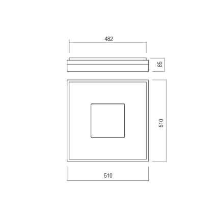 Redo 01-2000 - LED димируемо таванно осветително тяло MAYA LED/55W/230V 51x51 cm златисто
