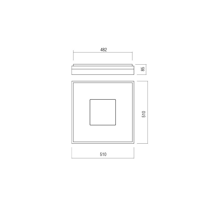 Redo 01-2000 - LED димируемо таванно осветително тяло MAYA LED/55W/230V 51x51 cm златисто