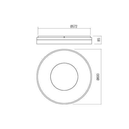 Redo 01-2004 - димируемо таванно осветително тяло MAYA LED/75W/230V, диаметър 60 см, златисто