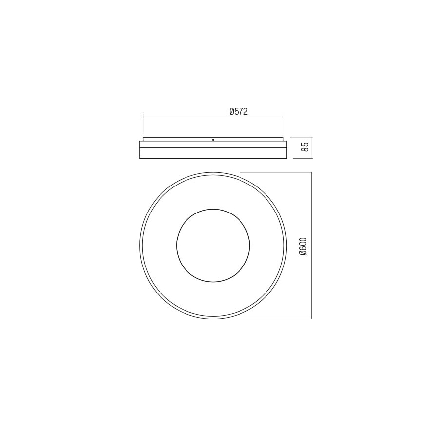 Redo 01-2004 - димируемо таванно осветително тяло MAYA LED/75W/230V, диаметър 60 см, златисто