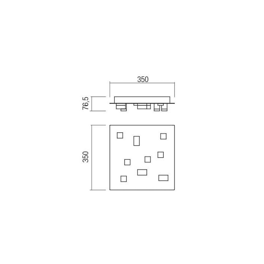 Redo 01-2014 - LED Плафониера PIXEL LED/27W/230V 3000K 35x35 см бял