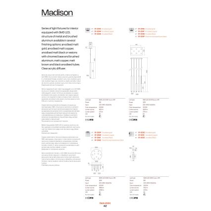 Redo 01-2033 - LED аплик MADISON 4xLED/4W/230V златист