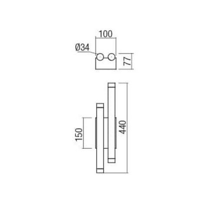 Redo 01-2033 - LED аплик MADISON 4xLED/4W/230V златист