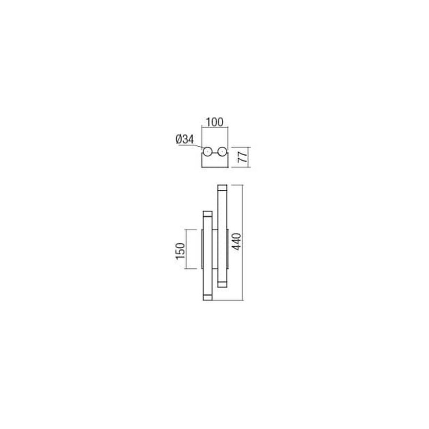 Redo 01-2033 - LED аплик MADISON 4xLED/4W/230V златист