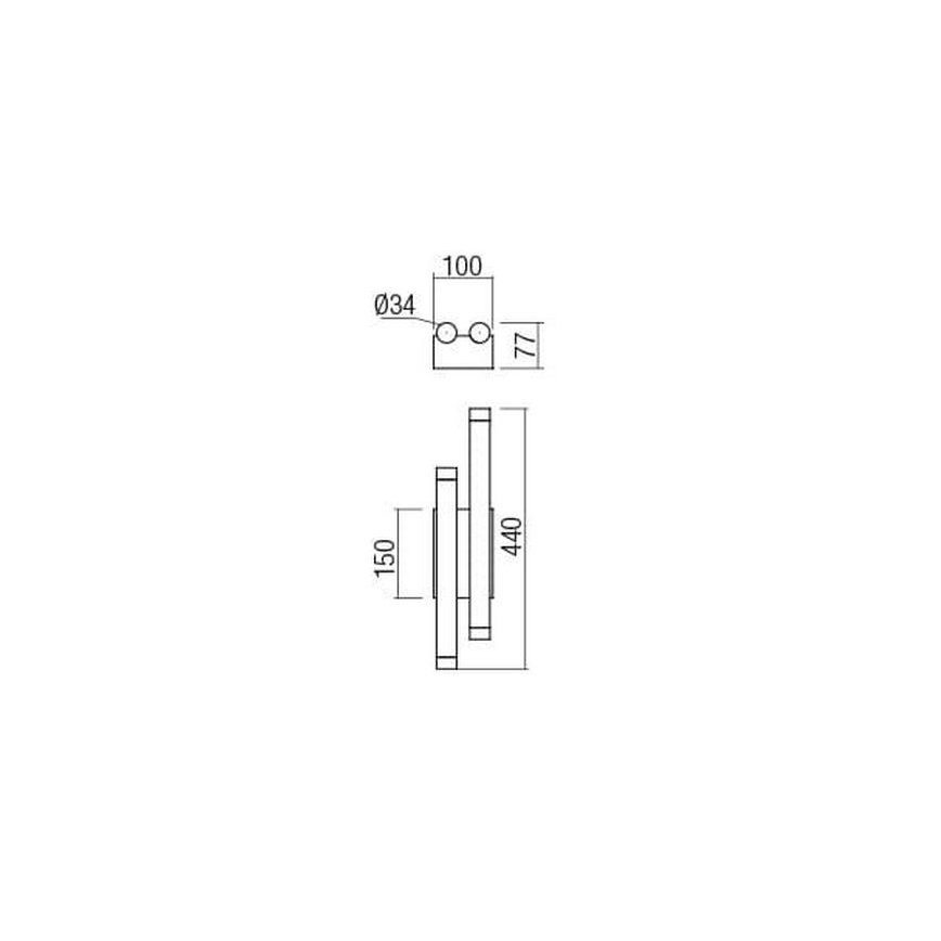 Redo 01-2035 - LED аплик MADISON 4xLED/4W/230V черен